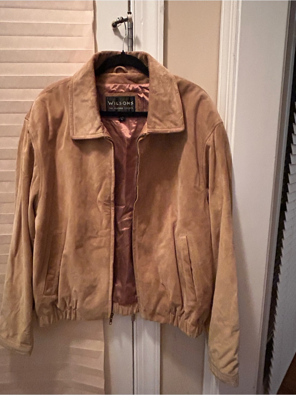 Wilson Tan Suede Bomber Jacket
